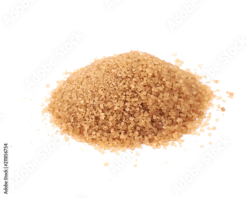 Pile of brown sugar isolated