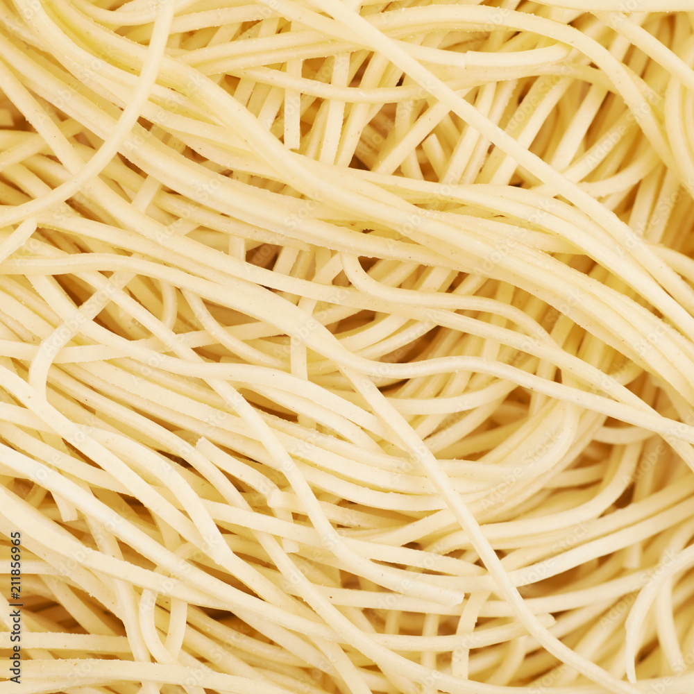 Surface coated with the cooked noodles