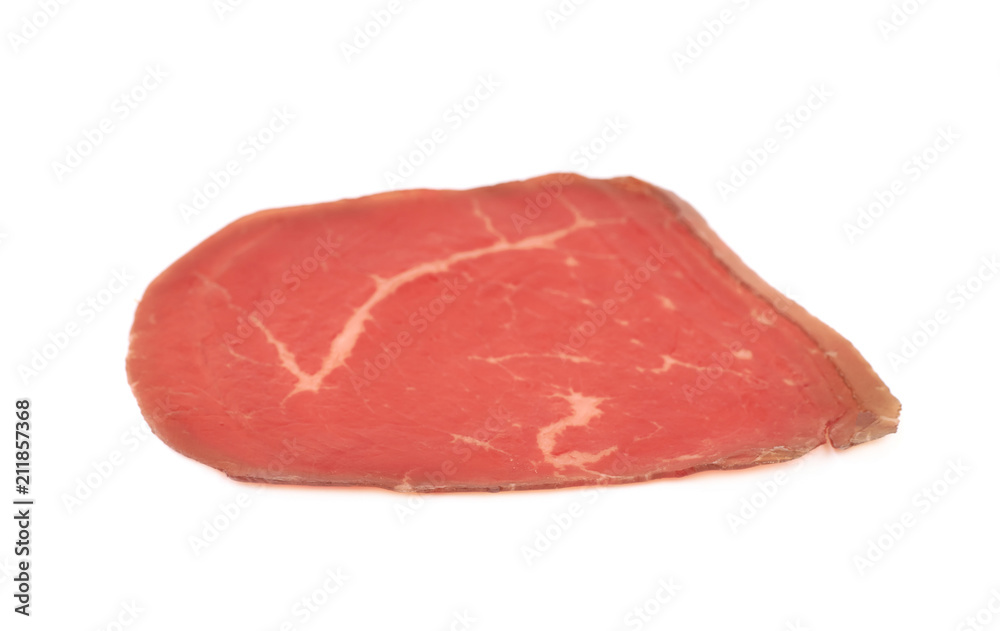 Sliced ham isolated