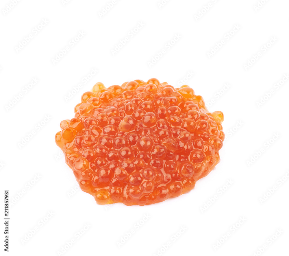Pile of red caviar isolated Pile of red caviar isolated