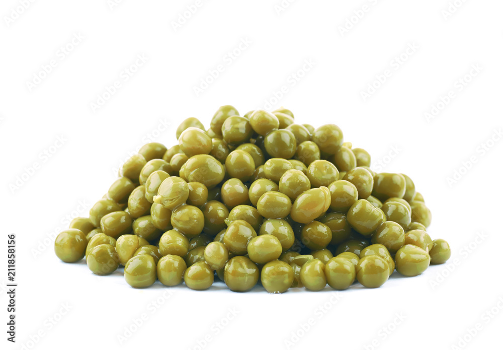 Pile of green peas isolated Pile of green peas isolated