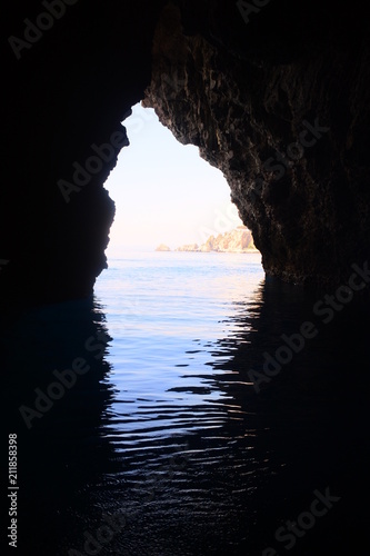 the blue grotto in Taormina, Italy