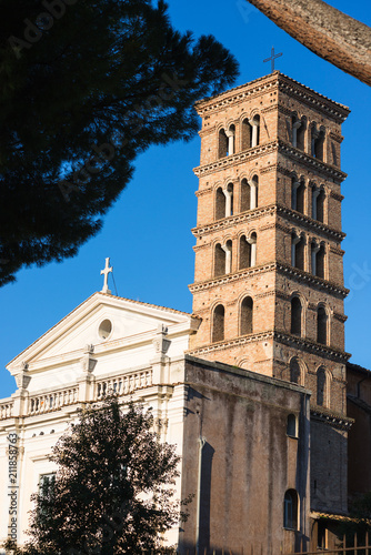 The Basilica dei Santi Bonifacio e Alessio, a basilica, rectory church and titular church on Aventine Hill, Rome, Lazio photo