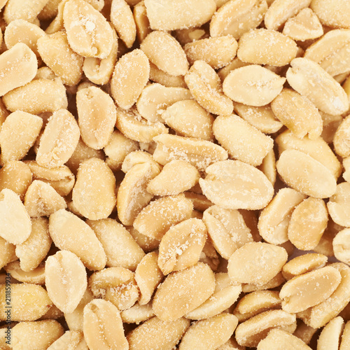 Surface coated with salted peanuts