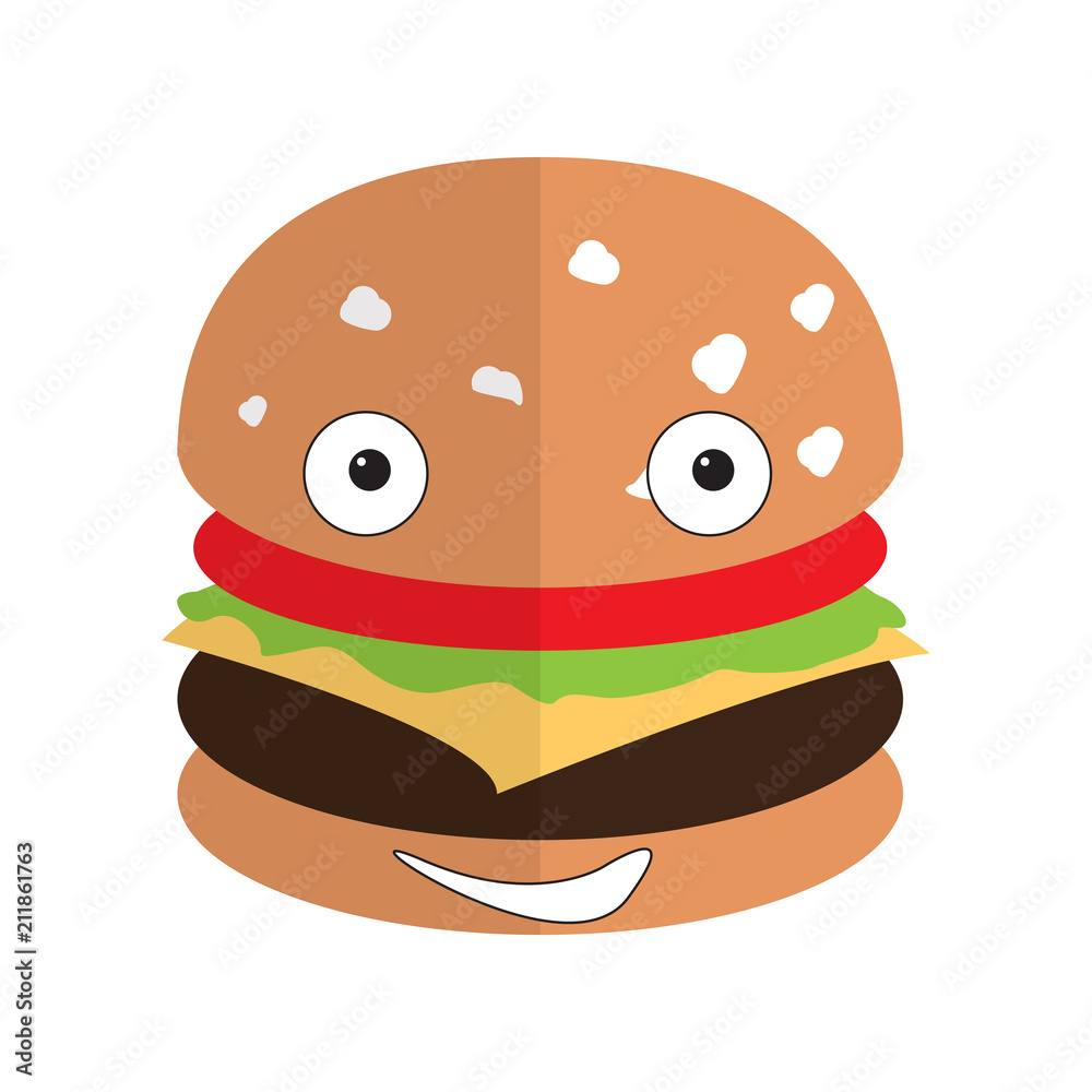 Isolated happy burger emote Isolated happy burger emote