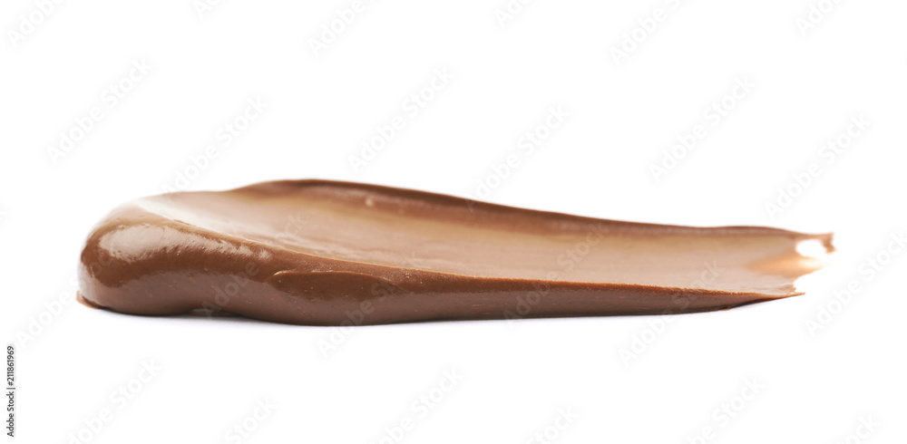 Spread chocolate cream butter isolated Spread chocolate cream butter isolated