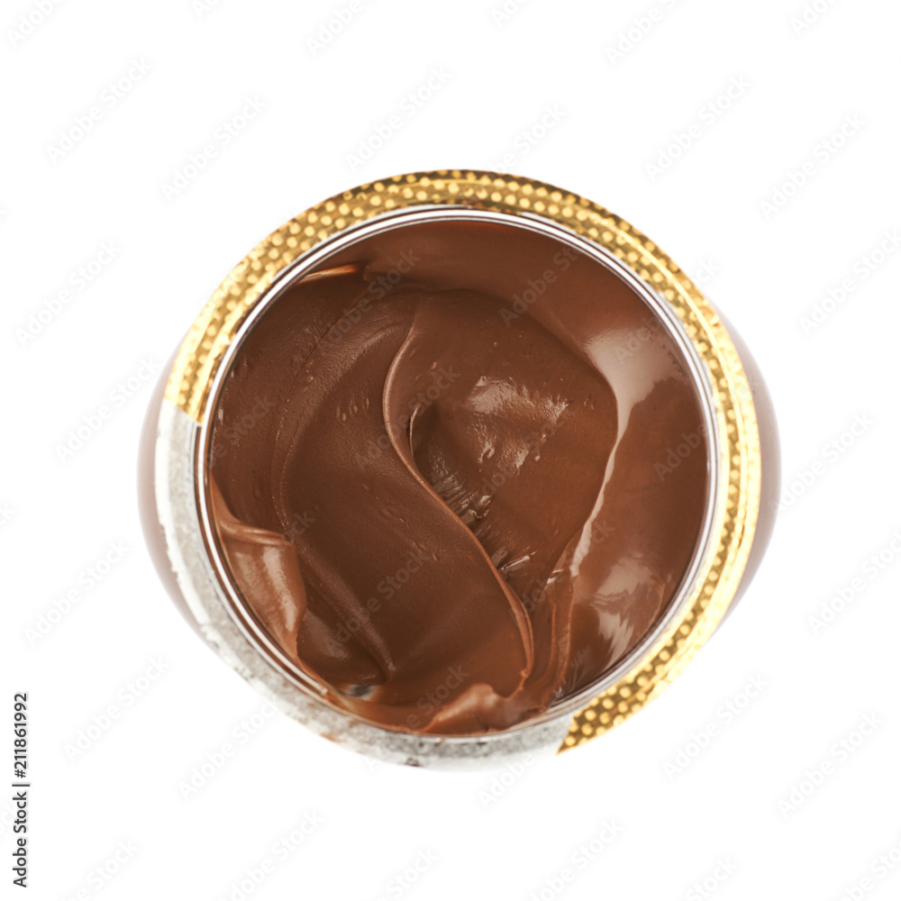 Obraz premium Spread chocolate cream butter isolated