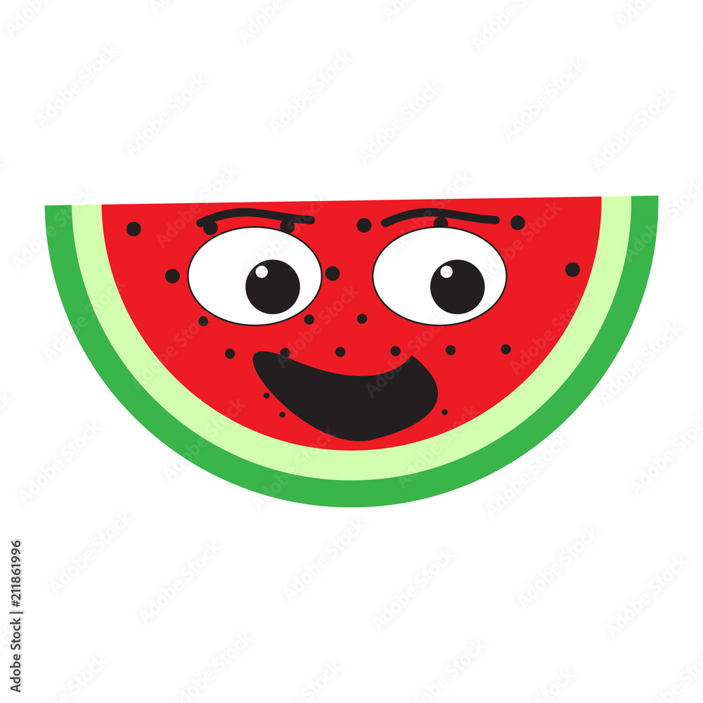 Obraz premium Isolated happy watermelon emote