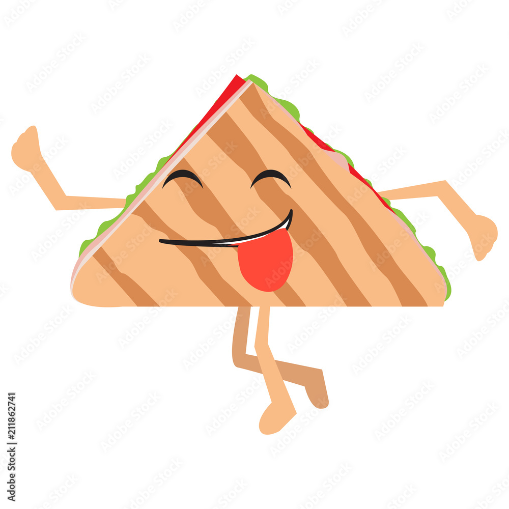 Fototapeta premium Isolated happy taco emote