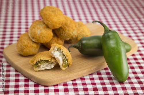 Jalapeno Poppers on a Red Gingham Tablecloth