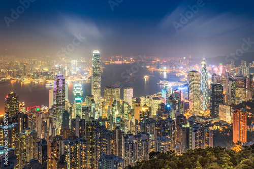 Hongkong Victoria Harbour skyline © WU