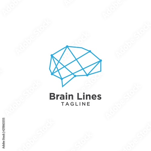 Abstract brain logo template