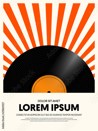 Music modern retro vintage abstract poster background