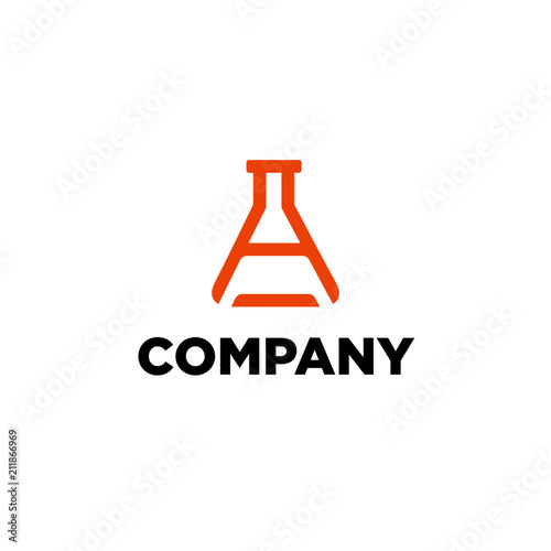 Letter A Lab Flask Logo