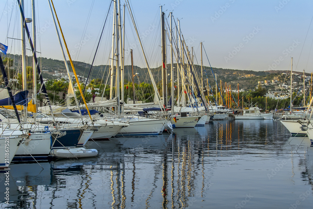Bodrum, Turkey, 27 May 2010: Sailboats at Marina Bodrum, Turkey, 27 May 2010: Sailboats at Marina