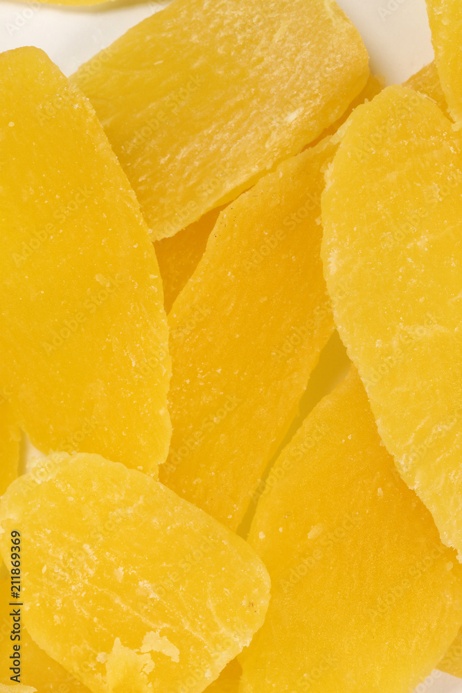 Dry preserved pineapple ripe fruit slice colorful sweet Dry preserved pineapple ripe fruit slice colorful sweet