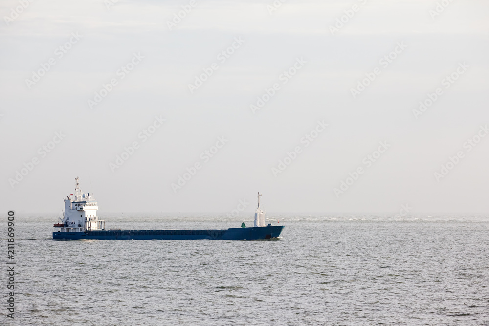 freight ship at sea