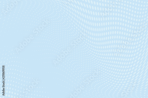 Light blue Halftone dotted background. Pop art style. Retro pattern with circles, dots © annagolant