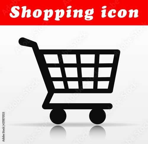 black trolley vector icon design