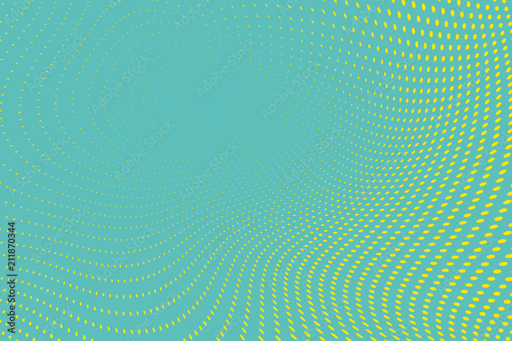 Blue-yellow Halftone dotted background. Pop art style. Retro pattern with circles, dots Blue-yellow Halftone dotted background. Pop art style. Retro pattern with circles, dots