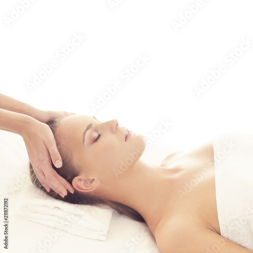 Beautiful Woman in Spa. Recreation, Energy, Health, Massage and Healing Concept.