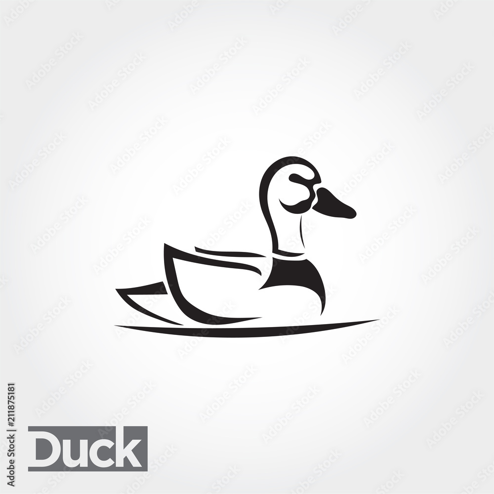 duck, goose, swan swimming at water logo duck, goose, swan swimming at water logo