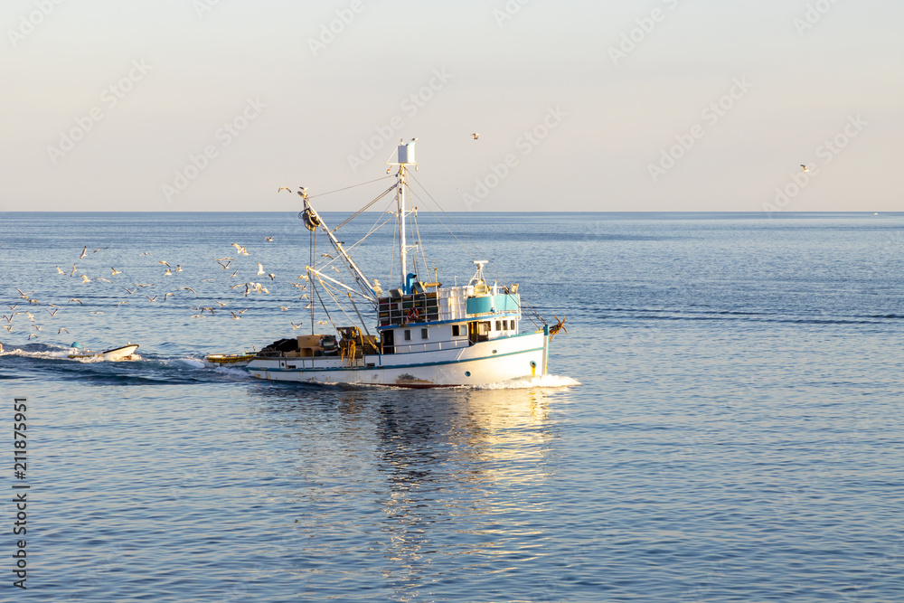 Fototapeta premium Fishing boat at sea in Croatia