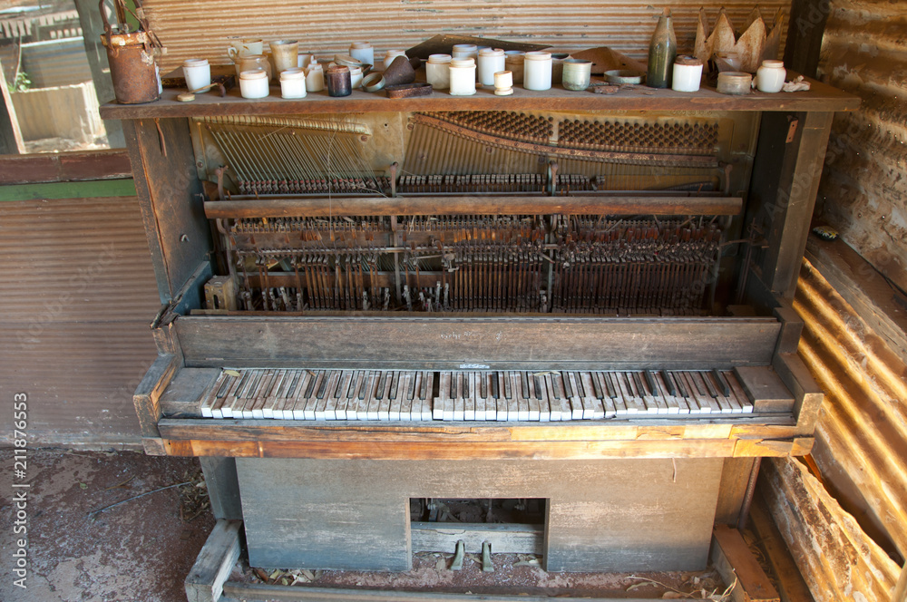 Old Rotting Upright Piano