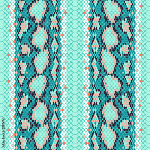 structure Snake skin seamless vector pattern for girls, boys, clothes. . Reptile seamless texture. Animal print. Funny wallpaper for textile and fabric. Fashion style. Colorful bright