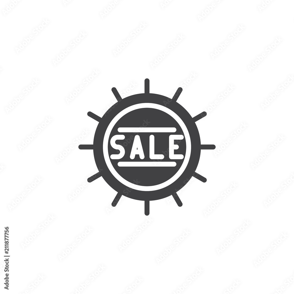 Summer Sale vector icon. filled flat sign for mobile concept and web design. Hot sun sale simple solid icon. Symbol, logo illustration. Pixel perfect vector graphics