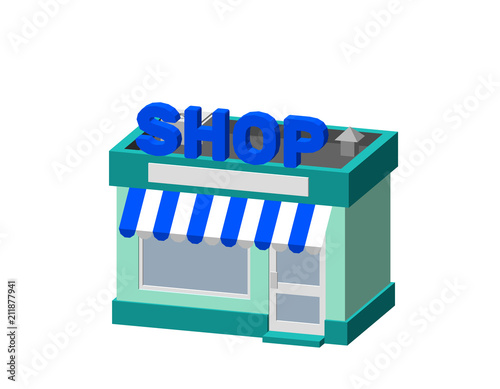 Store building. Isolated on...