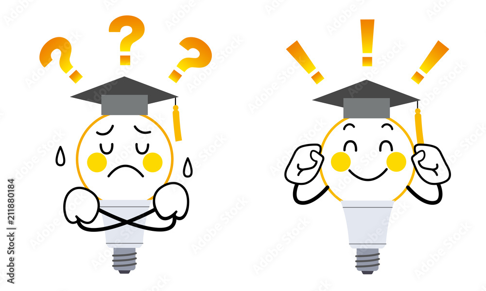 電球 博士 キャラクター 疑問 解決 Stock Vector Adobe Stock