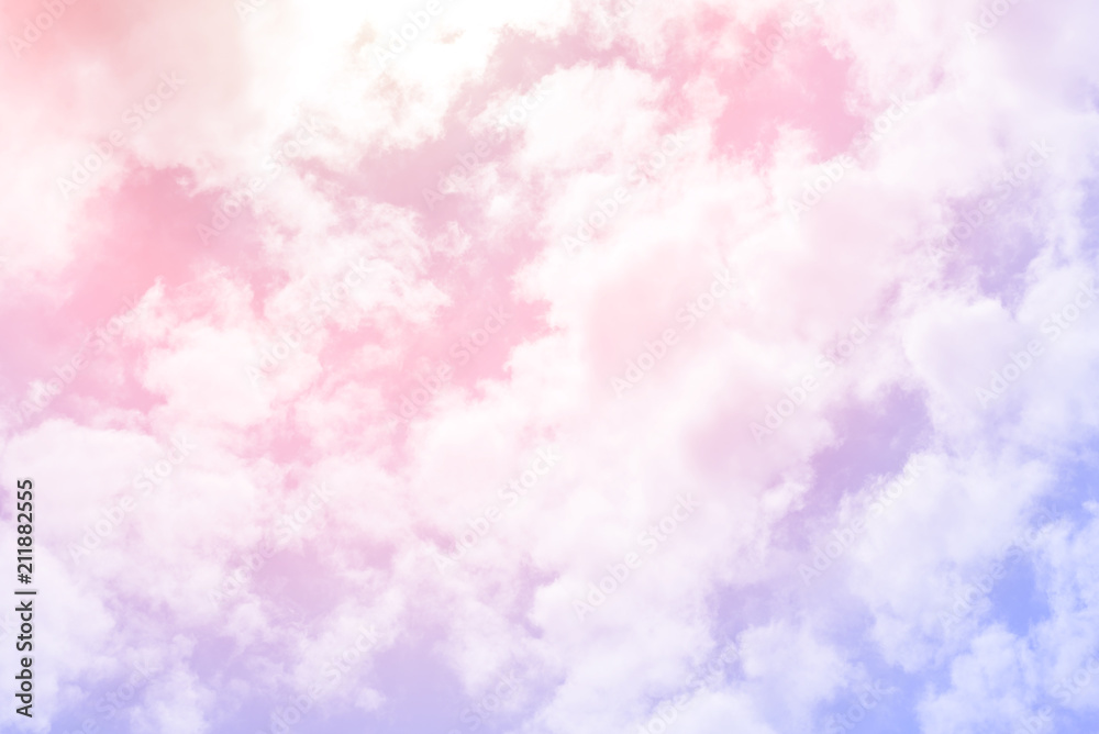 sun and cloud background with a pastel colored


