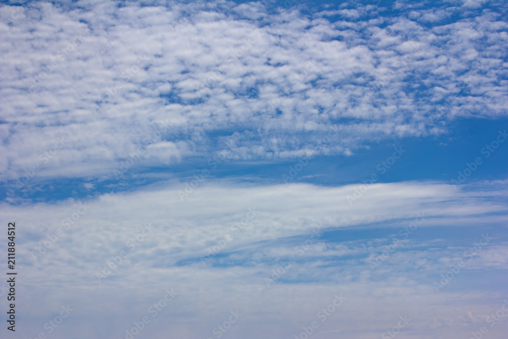 The sky with beautiful clouds.