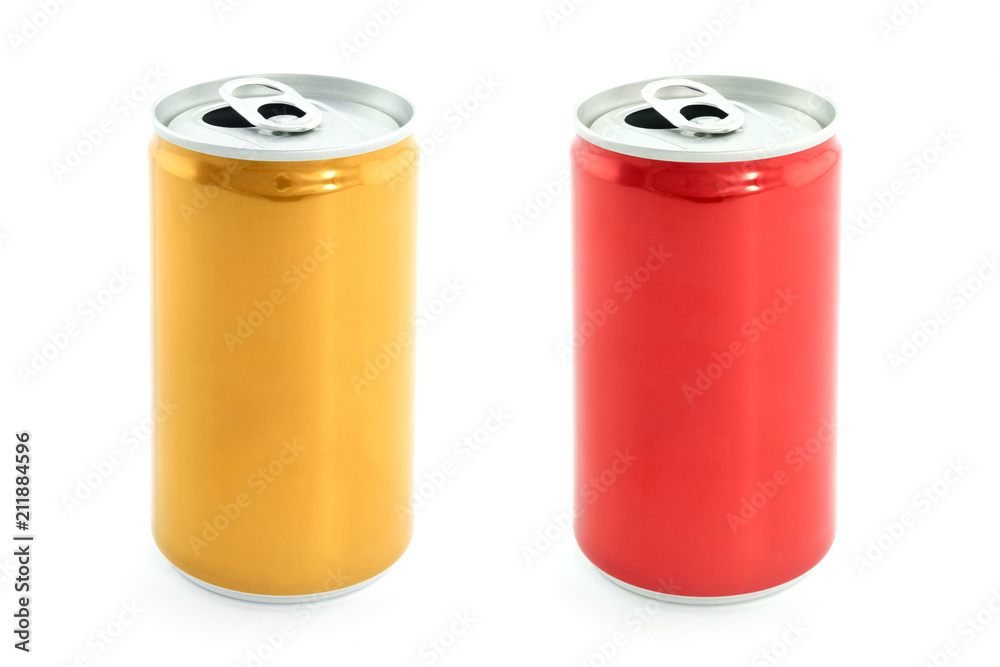 Aluminium or metallic cans isolated on white background Aluminium or metallic cans isolated on white background