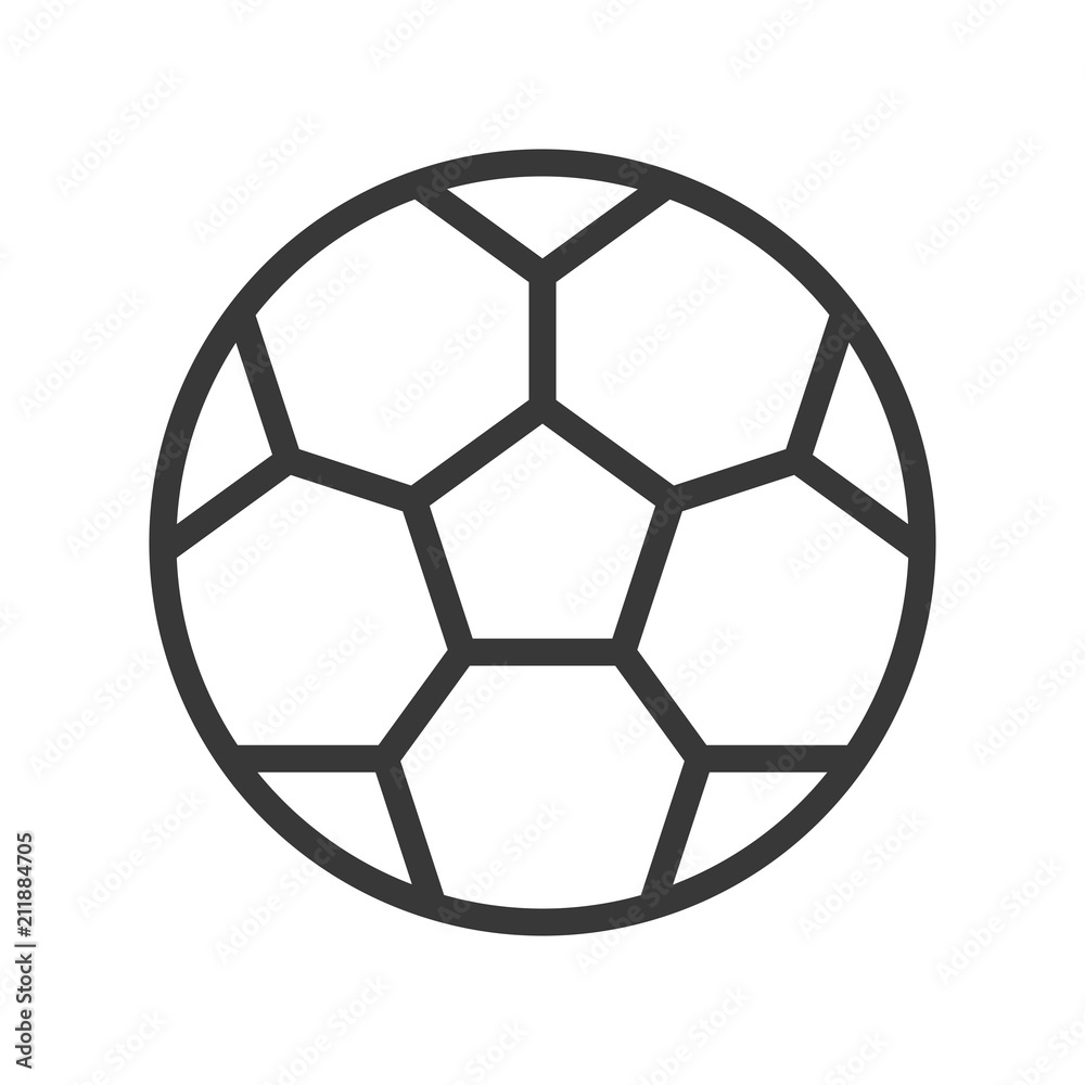 Naklejka premium football Outline icon soccer related