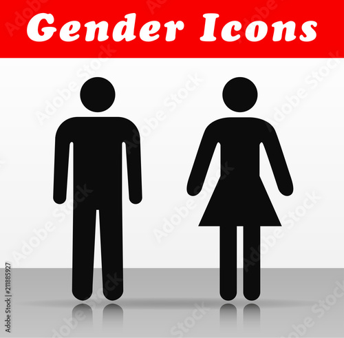 man and woman vector icons