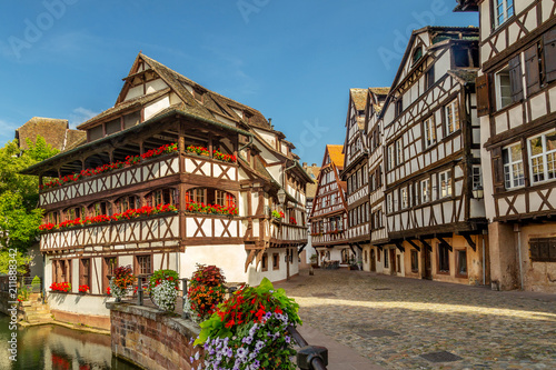 Little France (La Petite France), a historic quarter of the city of Strasbourg in eastern France. Charming half-timbered houses.