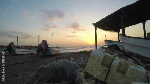 Sunrise at the beaches in Oman photo