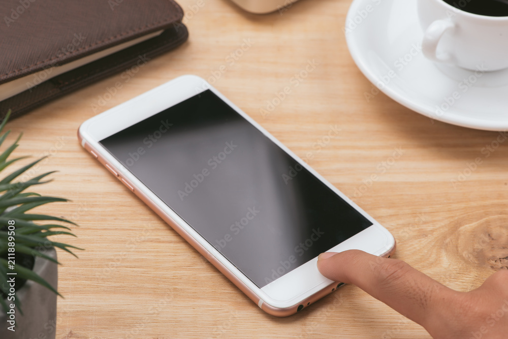 Men using mobile phone in cafe. blank screen for your advertising. Men using mobile phone in cafe. blank screen for your advertising.