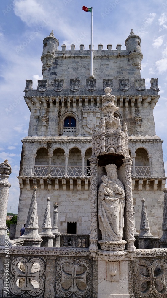 Vierge à l'Enfant, Tour de Belém, Lisbonne, Portugal 