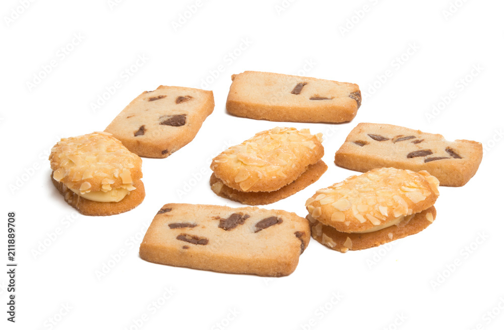 cookies with chocolate isolated