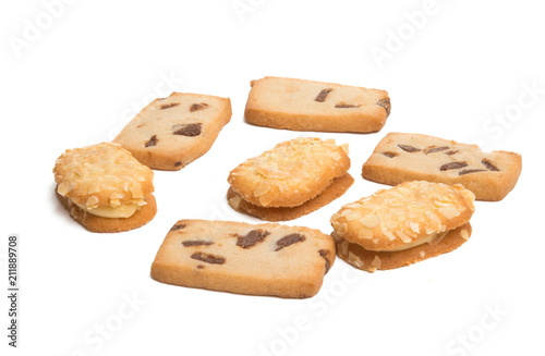 cookies with chocolate isolated