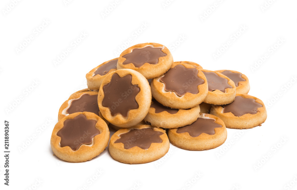 cookies with chocolate isolated