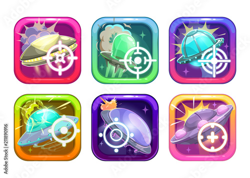 Space ufo war game design elements.
