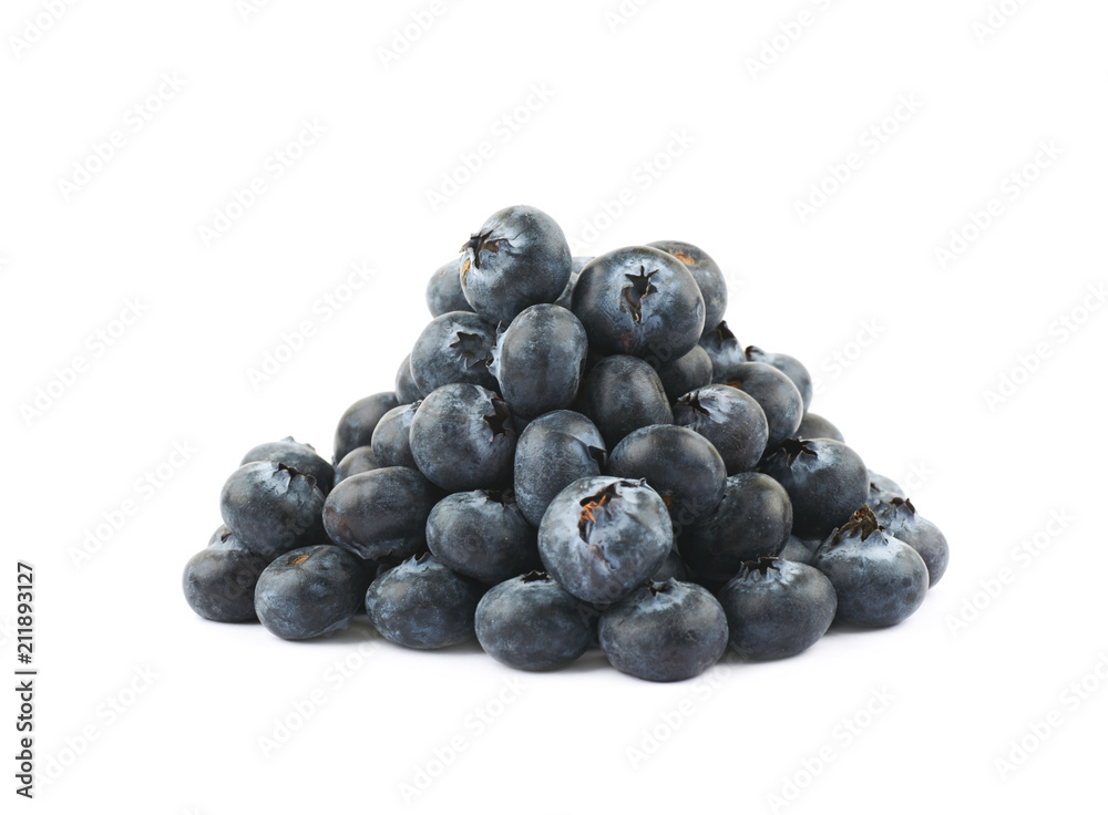 Pile of blueberries isolated Pile of blueberries isolated