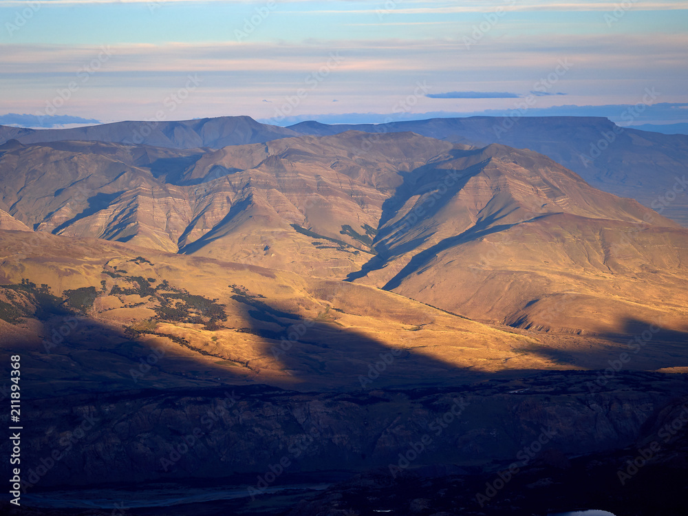 Fototapeta premium landscape of southern Patagonia from high mountains
