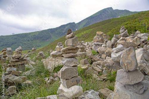 Allgäu - Steinmännchen - Steine - Turm - Fellhorn - Oberstdorf photo