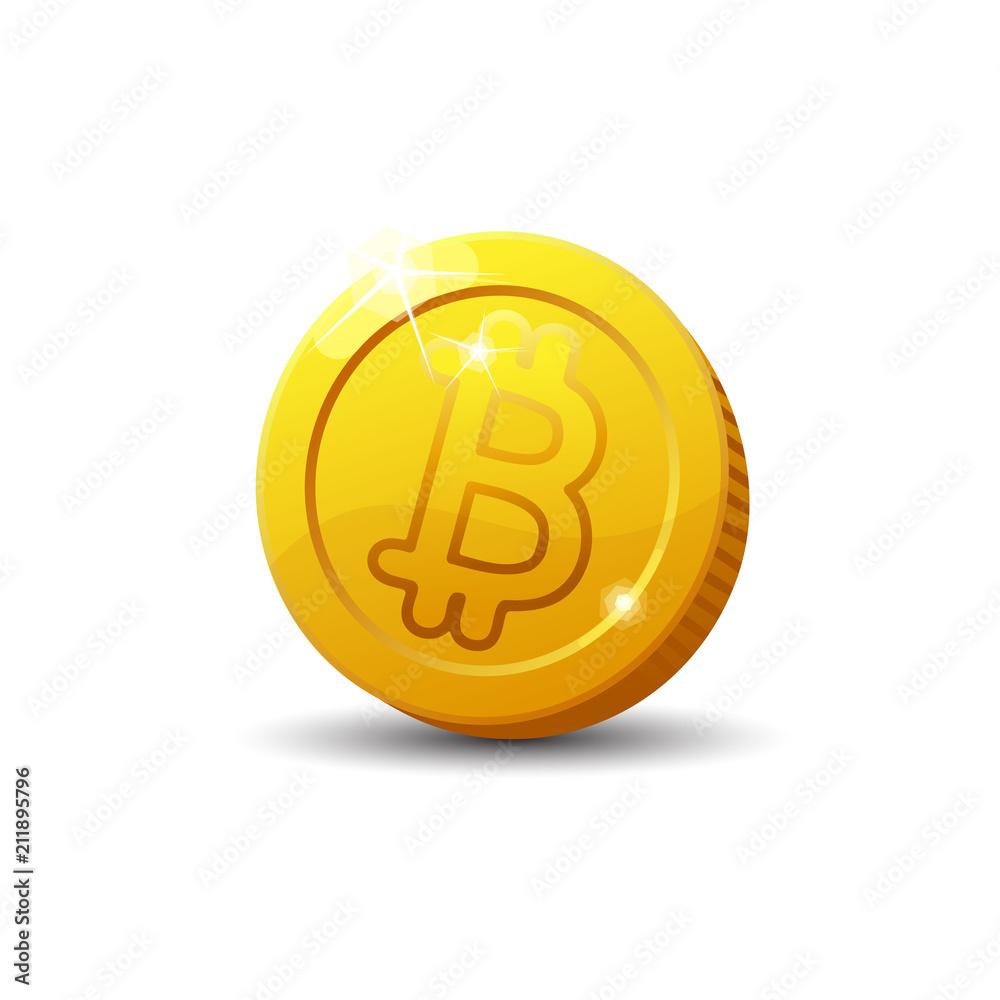 Bitcoin sign isolated on white background. Bitcoin sign isolated on white background.