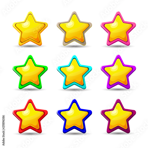Set of Cartoon different Stars